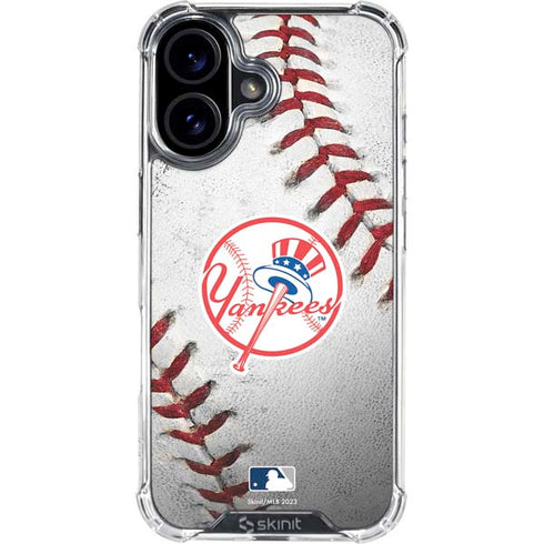 MLB New York Yankees Game Ball iPhone 16 Clear Case